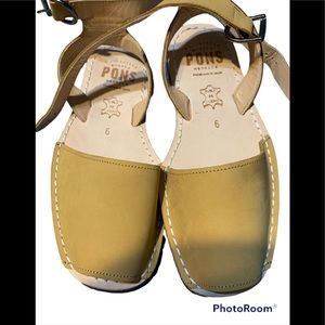 - Pons avarcas ankle strap sandal in saffron-BNWOB